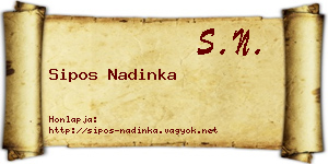 Sipos Nadinka névjegykártya